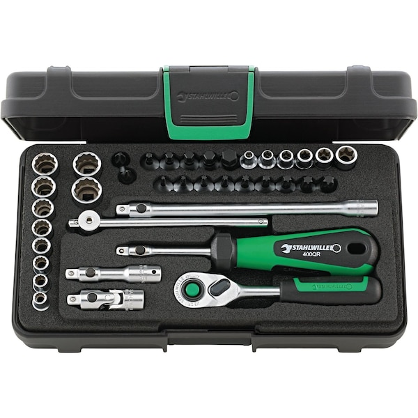 6, 3 mm (1/4") Socket wrench set 40D/40TX/44KTX/32/6QR 38-pcs.
